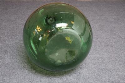 Vintage Italian Emerald Green Blown Glass Teardrop Form Demijohn Carboy