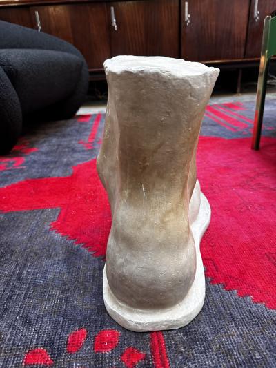 Vintage Italian Foot Handmade Plaster Sculpture 1970s