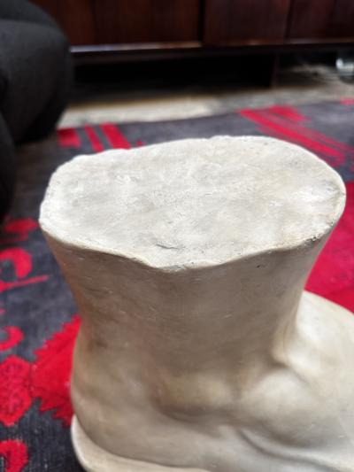 Vintage Italian Foot Handmade Plaster Sculpture 1970s