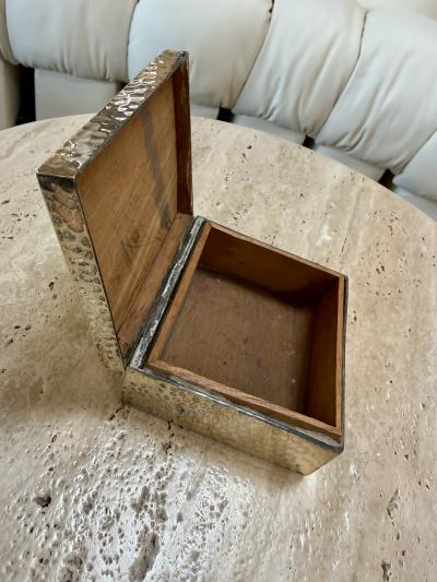Vintage Italian Hammered Brass Decorative Box