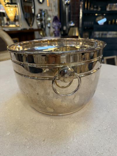 Vintage Italian Ice Bucket with Three Compartment Insert 1970s