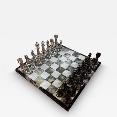 Vintage Italian Marble Large Chess 1980s