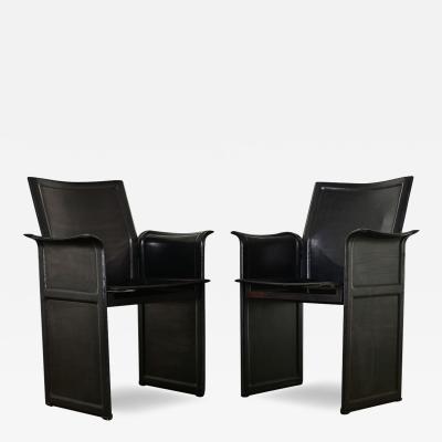 Vintage Italian Matteo Grassi Leather Armchairs