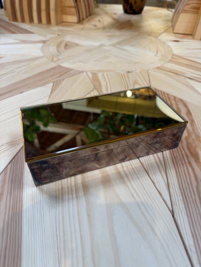 Vintage Italian Mirrored Metal Decorative Box