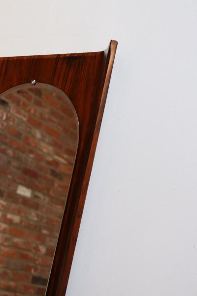 Vintage Italian Modern Rosewood Wall Mirror Designed by Donati for Stil Glass