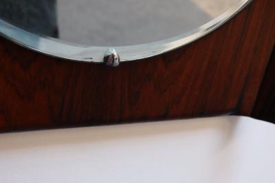 Vintage Italian Modern Rosewood Wall Mirror Designed by Donati for Stil Glass