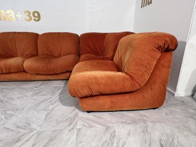Vintage Italian Modular Sofa From Airborne 1960s Italy 5 pieces