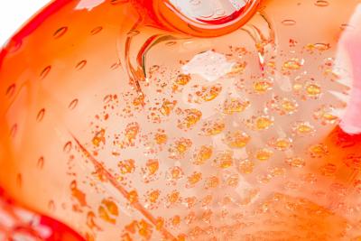 Vintage Italian Murano style Orange Glass Bowl