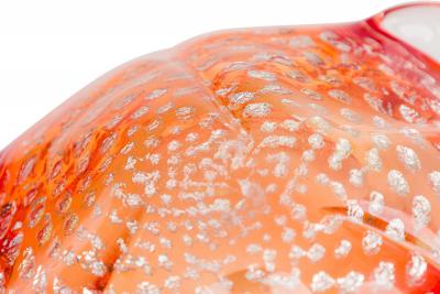 Vintage Italian Murano style Orange Glass Bowl