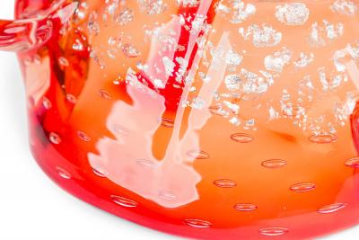 Vintage Italian Murano style Orange Glass Bowl