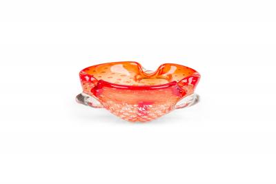 Vintage Italian Murano style Orange Glass Bowl