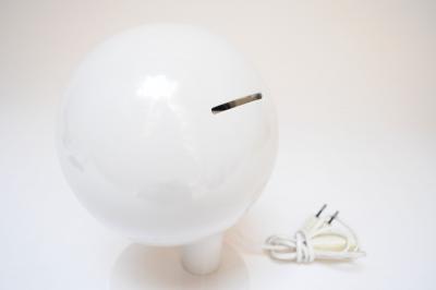 Vintage Italian Mushroom Table Lamp in Enameled Metal with Swiveling Shade