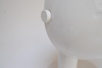 Vintage Italian Mushroom Table Lamp in Enameled Metal with Swiveling Shade