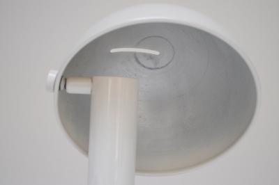 Vintage Italian Mushroom Table Lamp in Enameled Metal with Swiveling Shade
