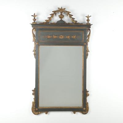Vintage Italian Neoclassical Painted and Gilt Mirror circa 1920