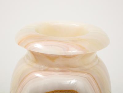 Vintage Italian Onyx Baluster Form Vase
