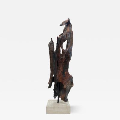 Vintage Italian Organic Wood Sculpture 1980s