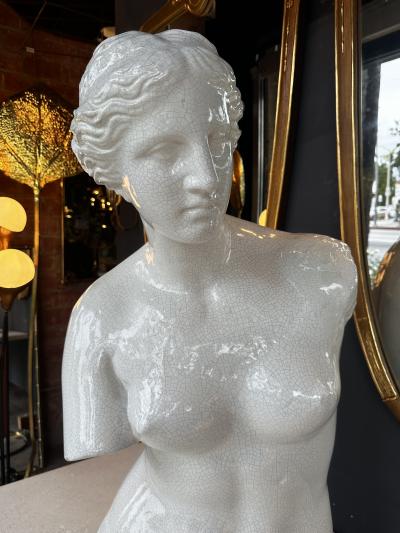 Vintage Italian Porcelain Woman Sculpture 1970s