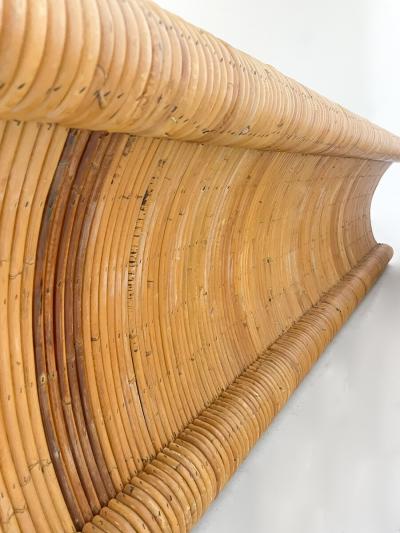 Vintage Italian Rattan Three Seater Sofa