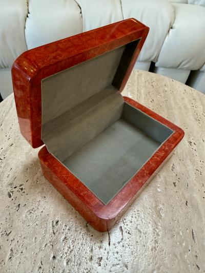 Vintage Italian Red Lacquered Decorative Box
