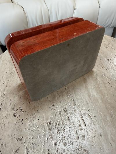Vintage Italian Red Lacquered Decorative Box