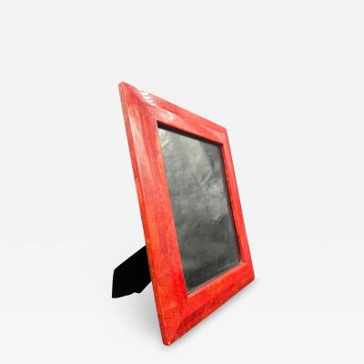 Vintage Italian Red Wood Picture Frame 1980s