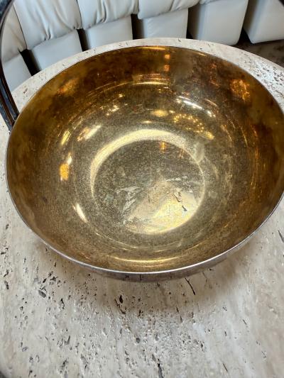 Vintage Italian Silver Plated and Gilt Metal Basket