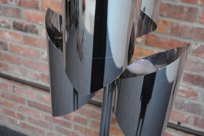Vintage Italian Space Age Sculptural Chrome and Acrylic Floor Lamp