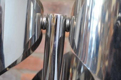 Vintage Italian Space Age Sculptural Chrome and Acrylic Floor Lamp
