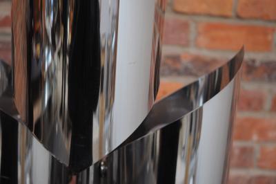 Vintage Italian Space Age Sculptural Chrome and Acrylic Floor Lamp