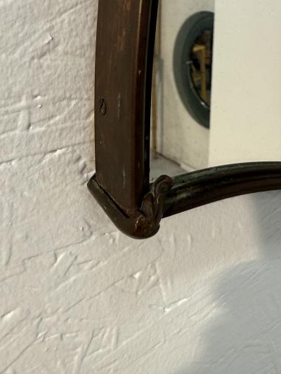 Vintage Italian Wall Mirror with Curved Frame 1960s