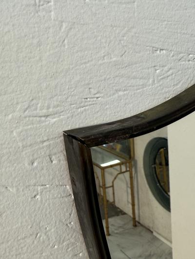 Vintage Italian Wall Mirror with Curved Frame 1960s