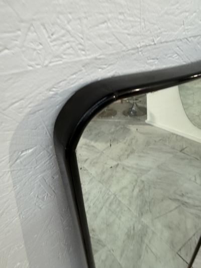 Vintage Italian wall mirror from the 1960s with wood Frame