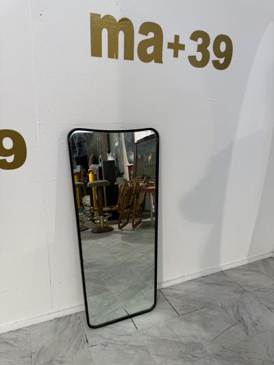 Vintage Italian wall mirror from the 1960s with wood Frame