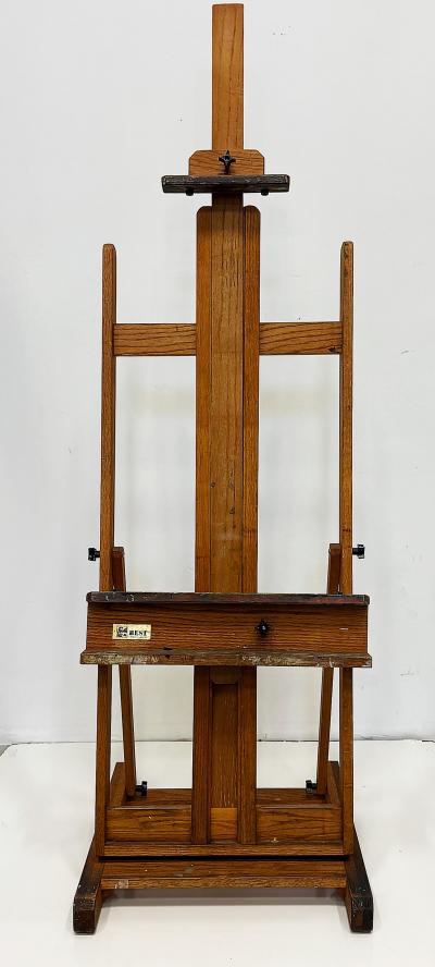 Vintage Jack Richeson BEST Classic Oversized Artist Easel Red Oak Adjustable