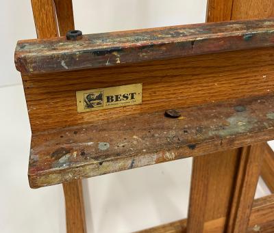 Vintage Jack Richeson BEST Classic Oversized Artist Easel Red Oak Adjustable