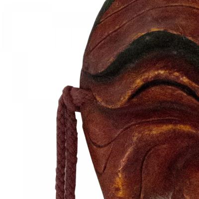 Vintage Japanese Painted Papier Mache Noh Sonbi Mask