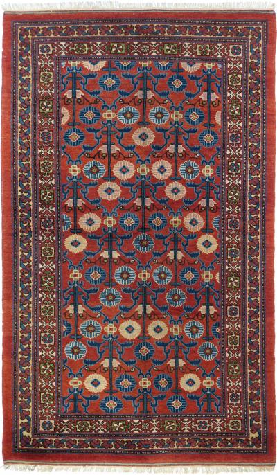 Vintage Khotan Samarghand Rug 4 4 x 7 4 