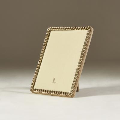 Vintage LObjet gold plated rope photoframe
