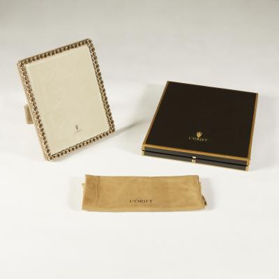 Vintage LObjet gold plated rope photoframe
