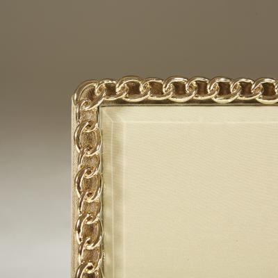 Vintage LObjet gold plated rope photoframe