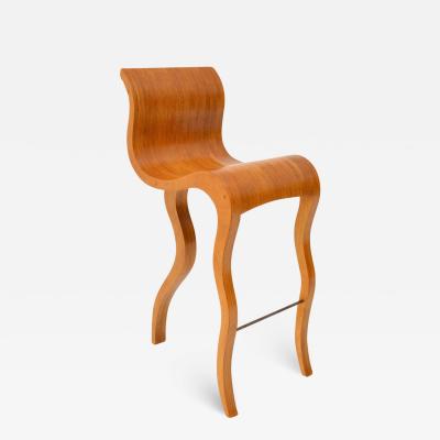 Vintage Laminated Sculptural Bar Stool