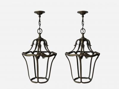 Vintage Lantern in Bronze Mid century modern 1950s Italy