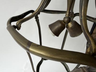 Vintage Lantern in Bronze Mid century modern 1950s Italy
