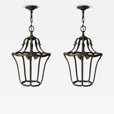 Vintage Lantern in Bronze Mid century modern 1950s Italy