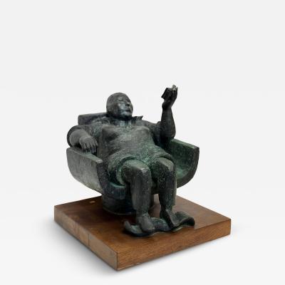 Vintage Large Bronze Female Sculpture Signed Foundry Mark Date Numbers Base