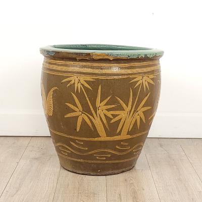 Vintage Large Shiwan Earthenware Planter China circa 1940