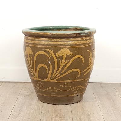 Vintage Large Shiwan Earthenware Planter China circa 1940
