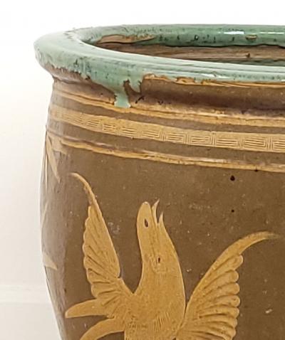 Vintage Large Shiwan Earthenware Planter China circa 1940