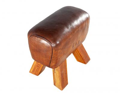 Vintage Leather Pommel Horse Stool Circa 1950 s